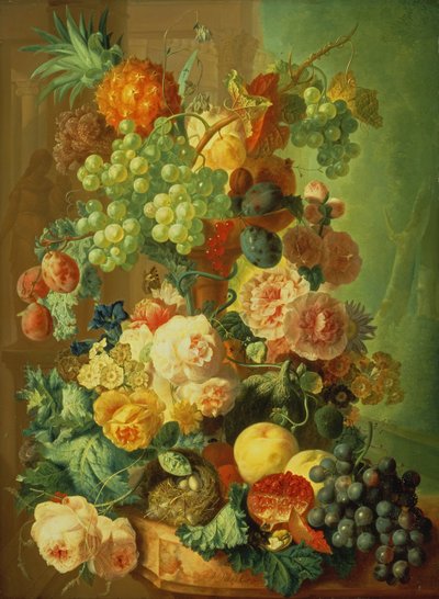 Stillleben mit Früchten und Blumen von Jan van Os